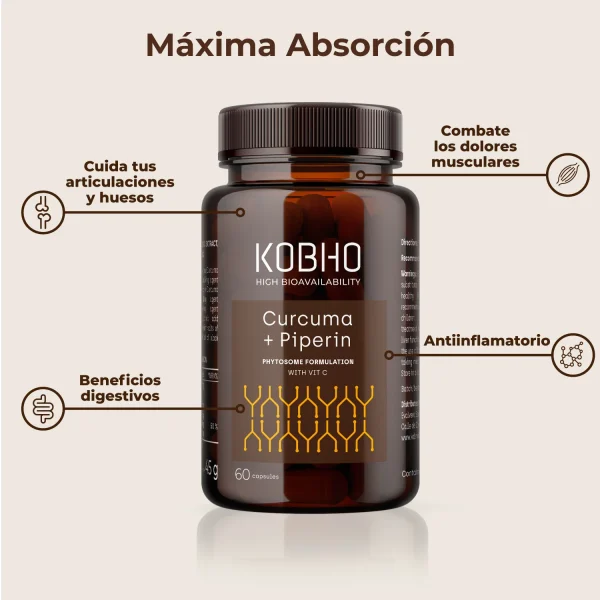 Curcumin Merida Cúrcuma Meriva 60 cápsulas Kobho Labs - Farmacia Évora Centro